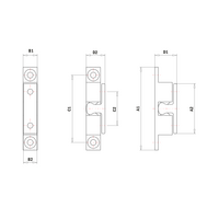 52-121-3 MODULAR SOLUTIONS DOOR PART 30 SERIES BALL LATCH 70MM W/HARDWARE
